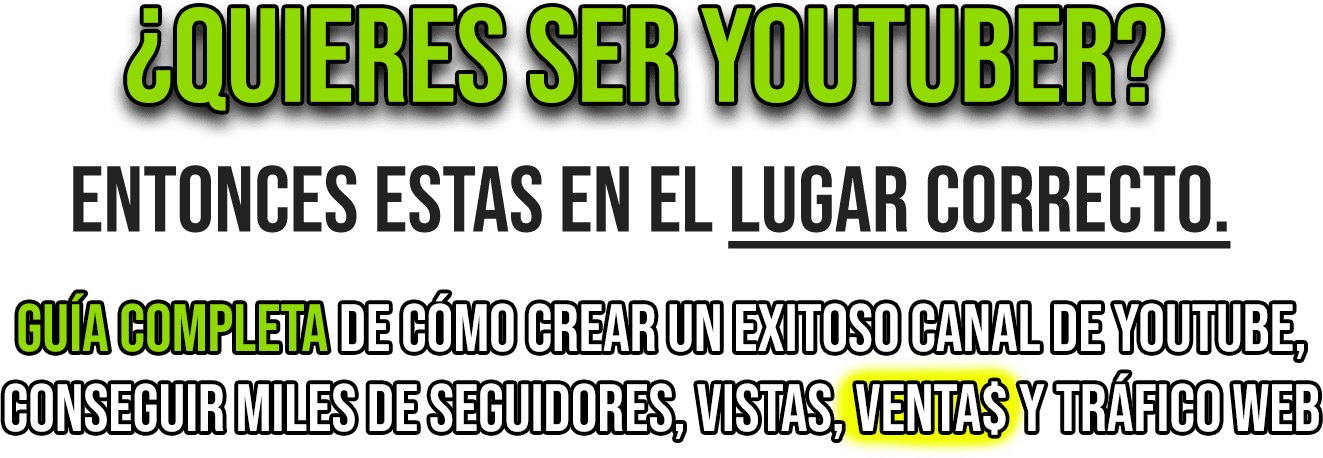 quieres ser youtuber - Curso TriunfaTUBE – Cursos X