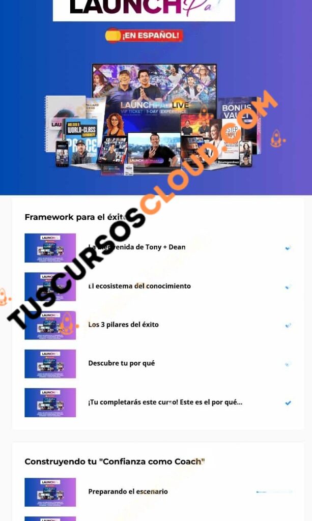 LaunchPad Program en Español Tony Robbins y Dean Graziosi 2 launchpad program en espanol tony robbins y dean graziosi 66f64d7dade38